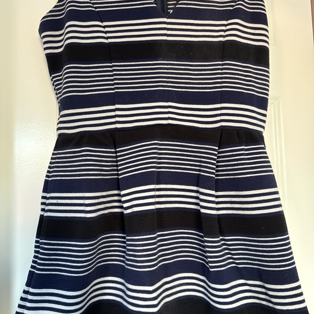 Madewell Navy, Black and White Striped Mini Dress - Picture 4 of 4